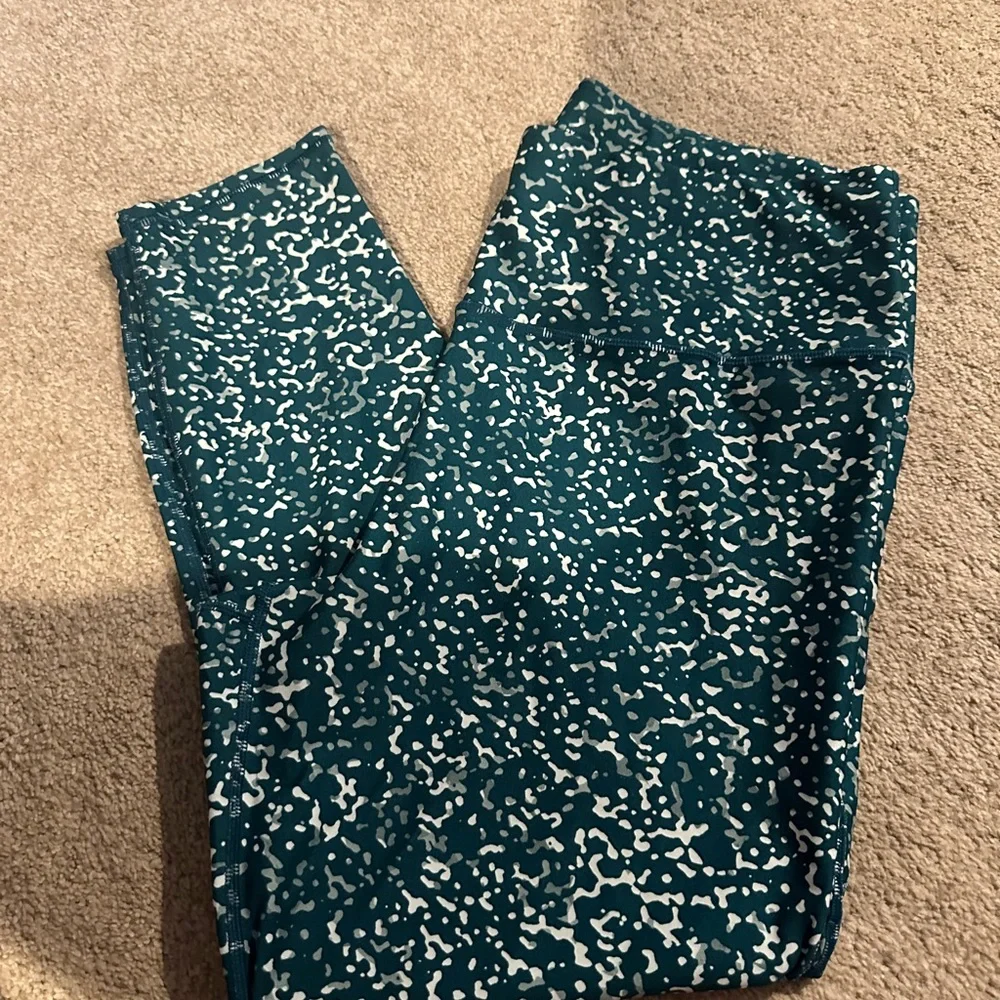 Under Armour Teal and White Compression Pants - Picture 2 of 4
